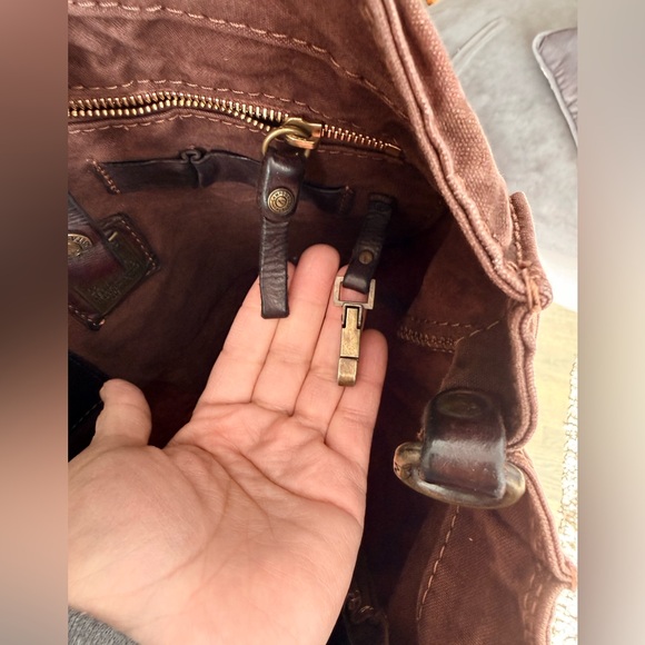 Campomaggi canvas and leather tote bag. No crossbody strap - Picture 8 of 12